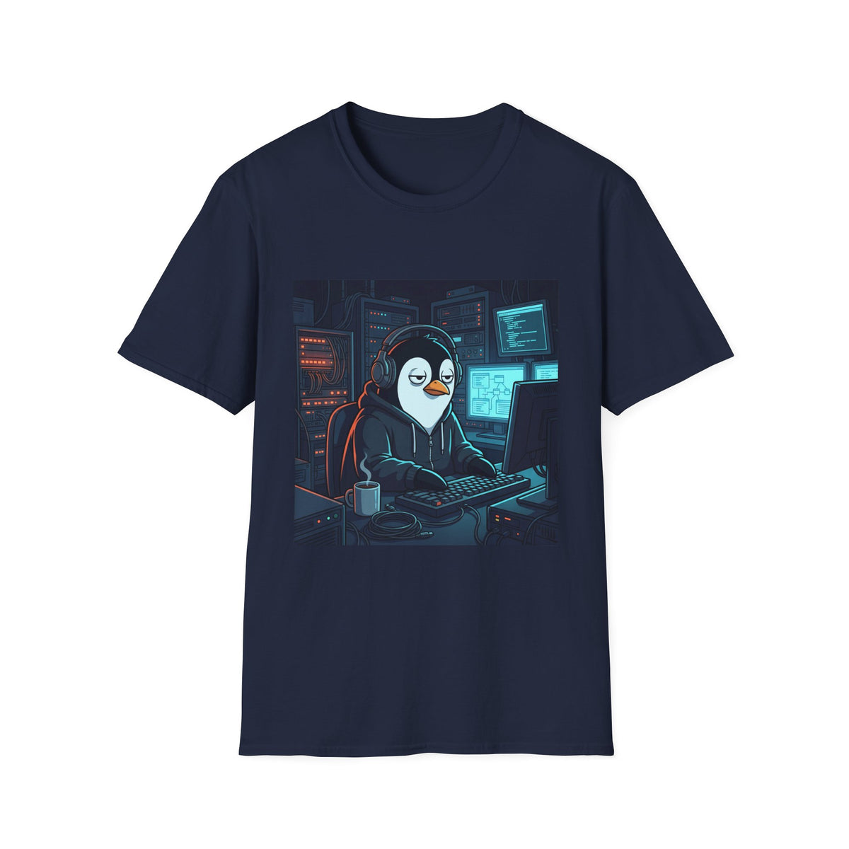 Penguin hacker coffee