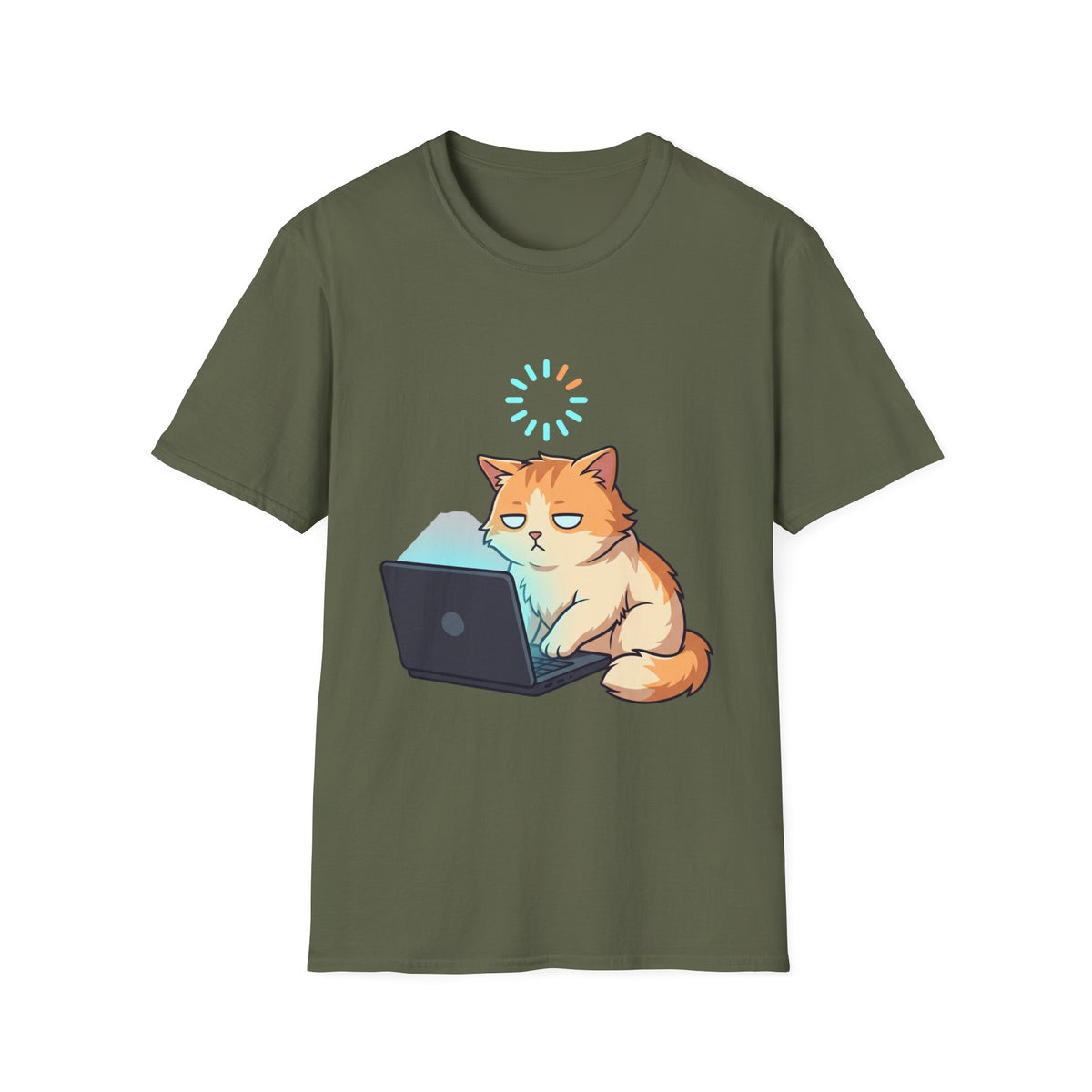 Tired cat coder