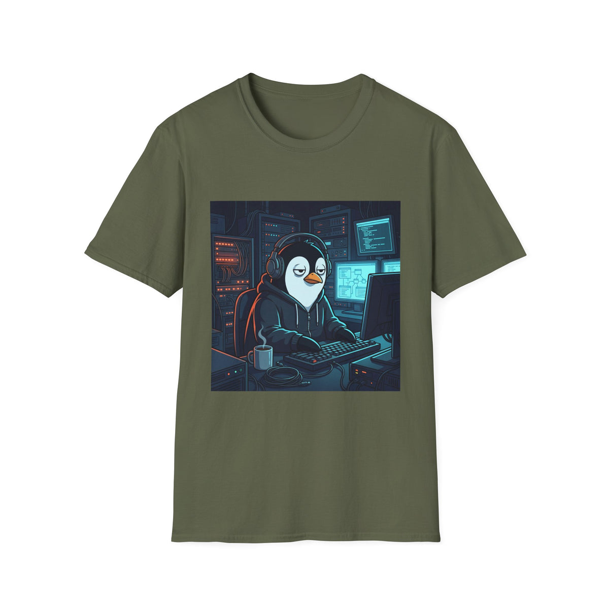 Penguin hacker coffee