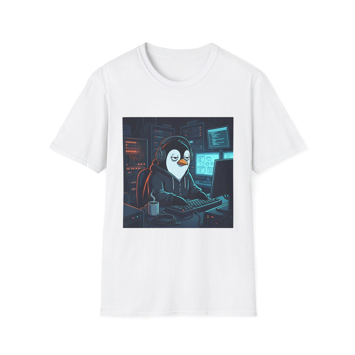Penguin hacker coffee