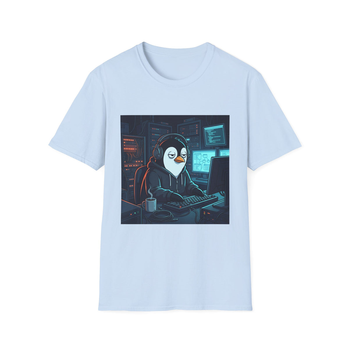 Penguin hacker coffee