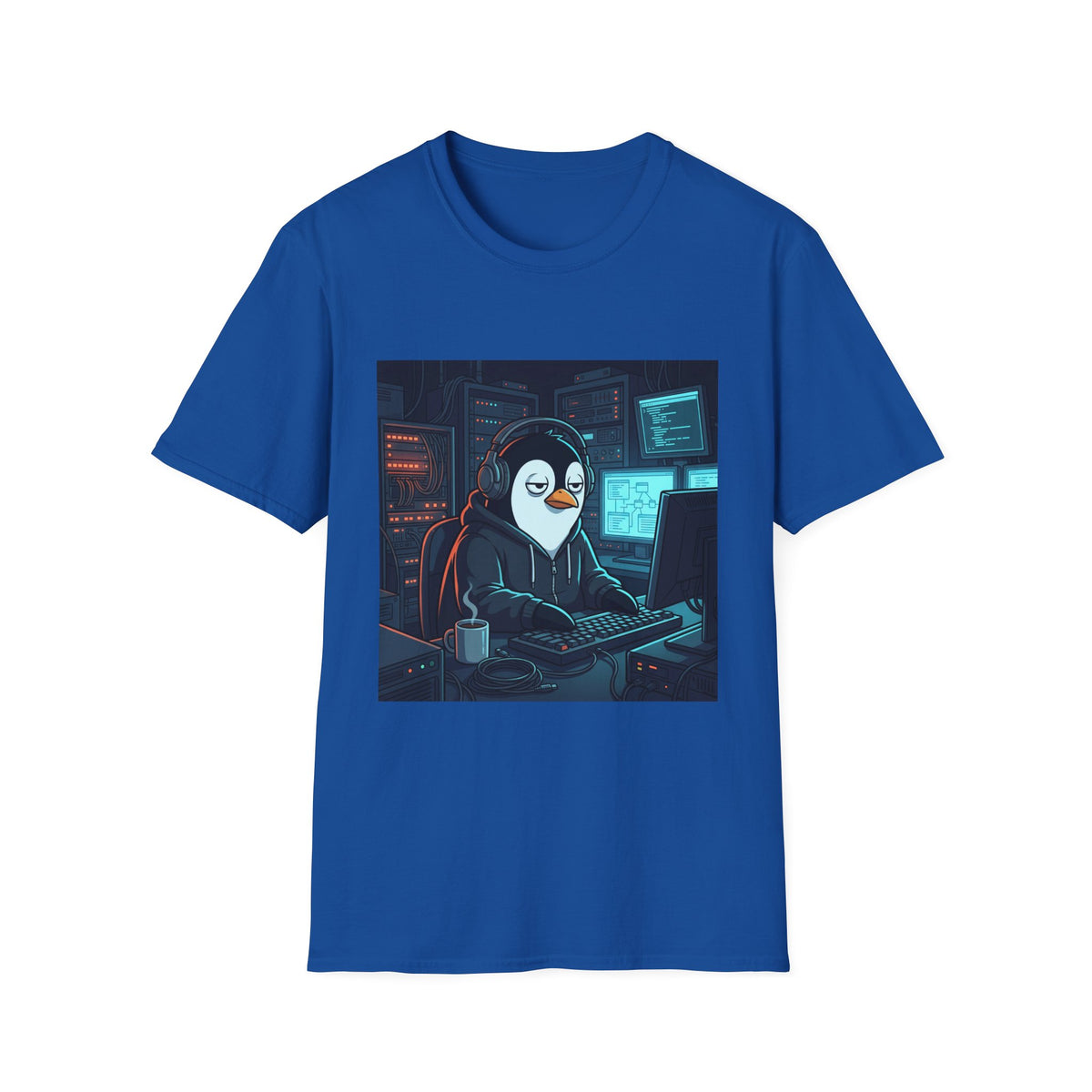 Penguin hacker coffee